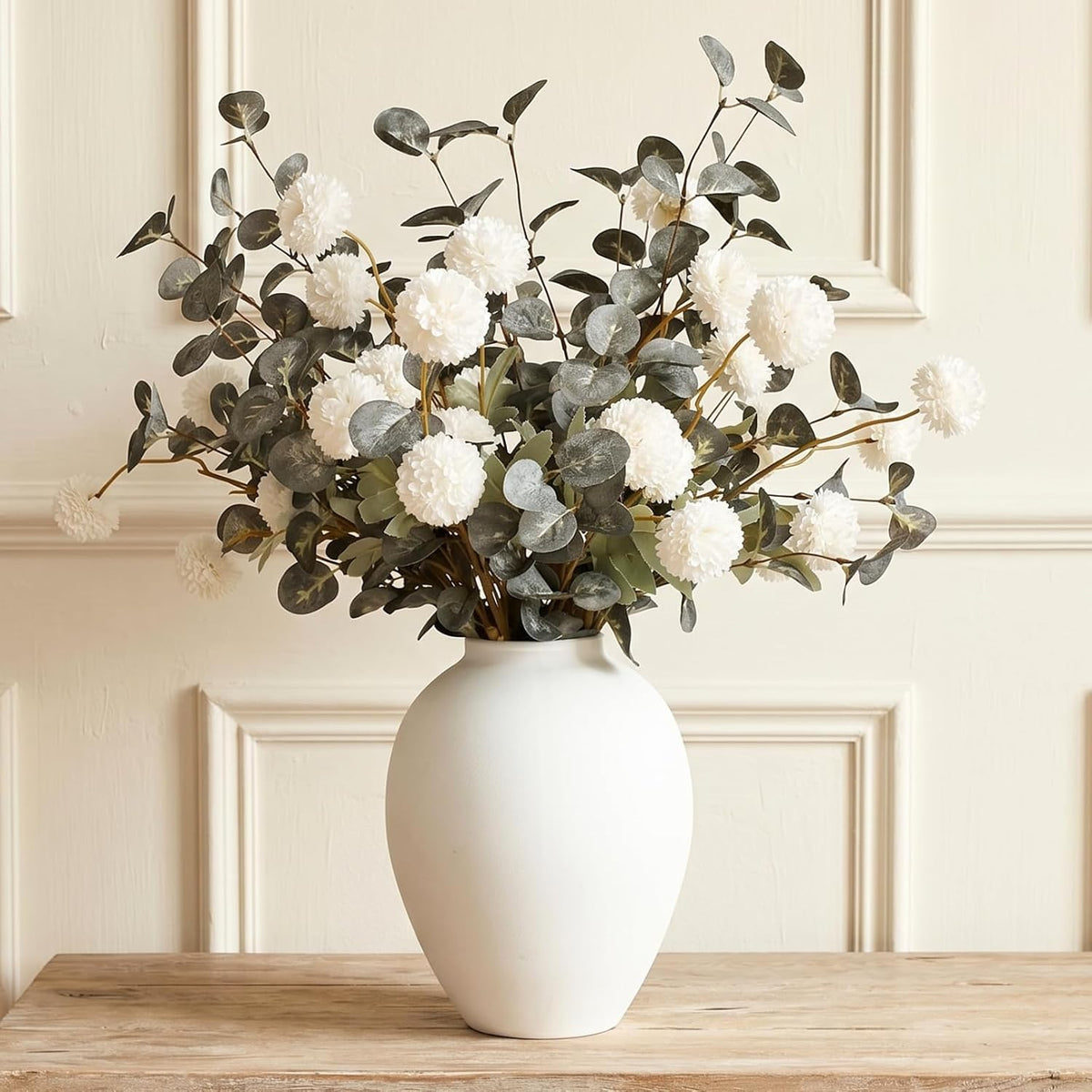 Artificial Floral Arrangements With Vase, Centerpiece for Dining Table