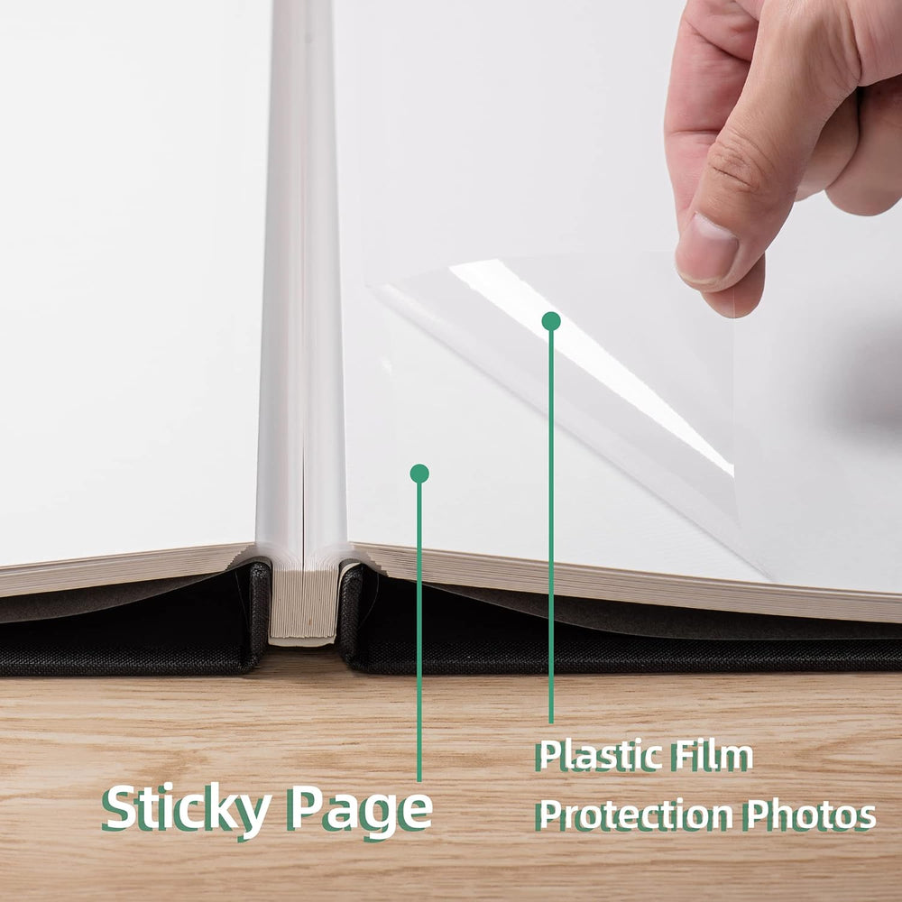 Large Photo Album Self Adhesive Scrapbook Album for 4×6 5×7 8×10 Pictures DIY...