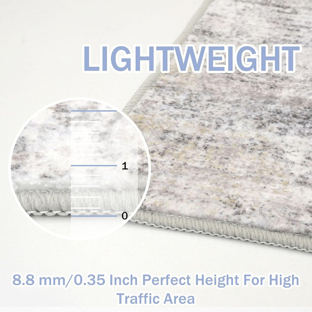 IOHOUZE Abstract Runner Rug 2x6 Ft Washable Runners for Hallways, Non Slip Ki...