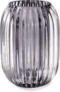 Serene Spaces Living Smoke Grey Optical Glass Votive Holder, Perfect for Weddings and Home Décor, Measures 5" Tall and 3.5" Diameter, Set of 12