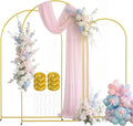 EMART 7.2/6.6/6Ft Metal Arch Backdrop Stand Set 3 for Wedding Party Balloon