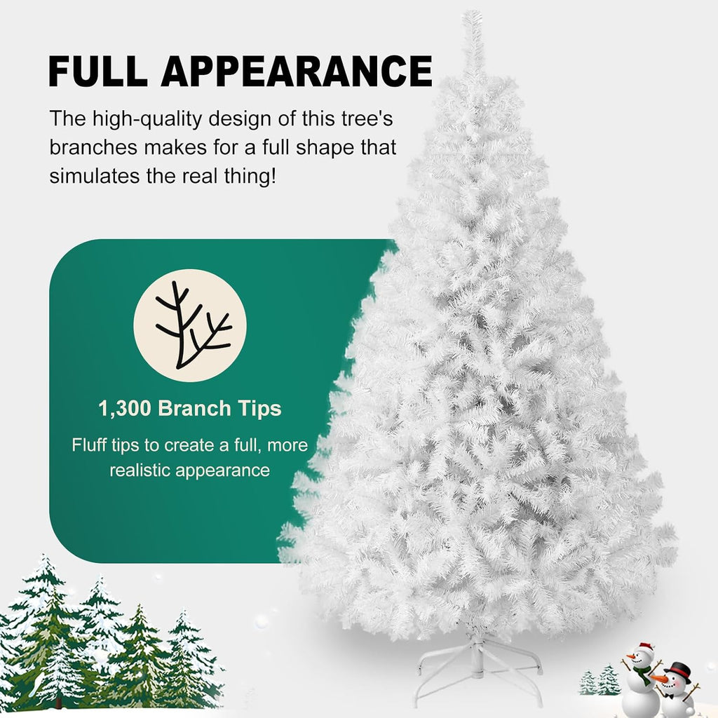 christmas tree 7ft/8ft artificial tree, foldable metal stand, close-up detail