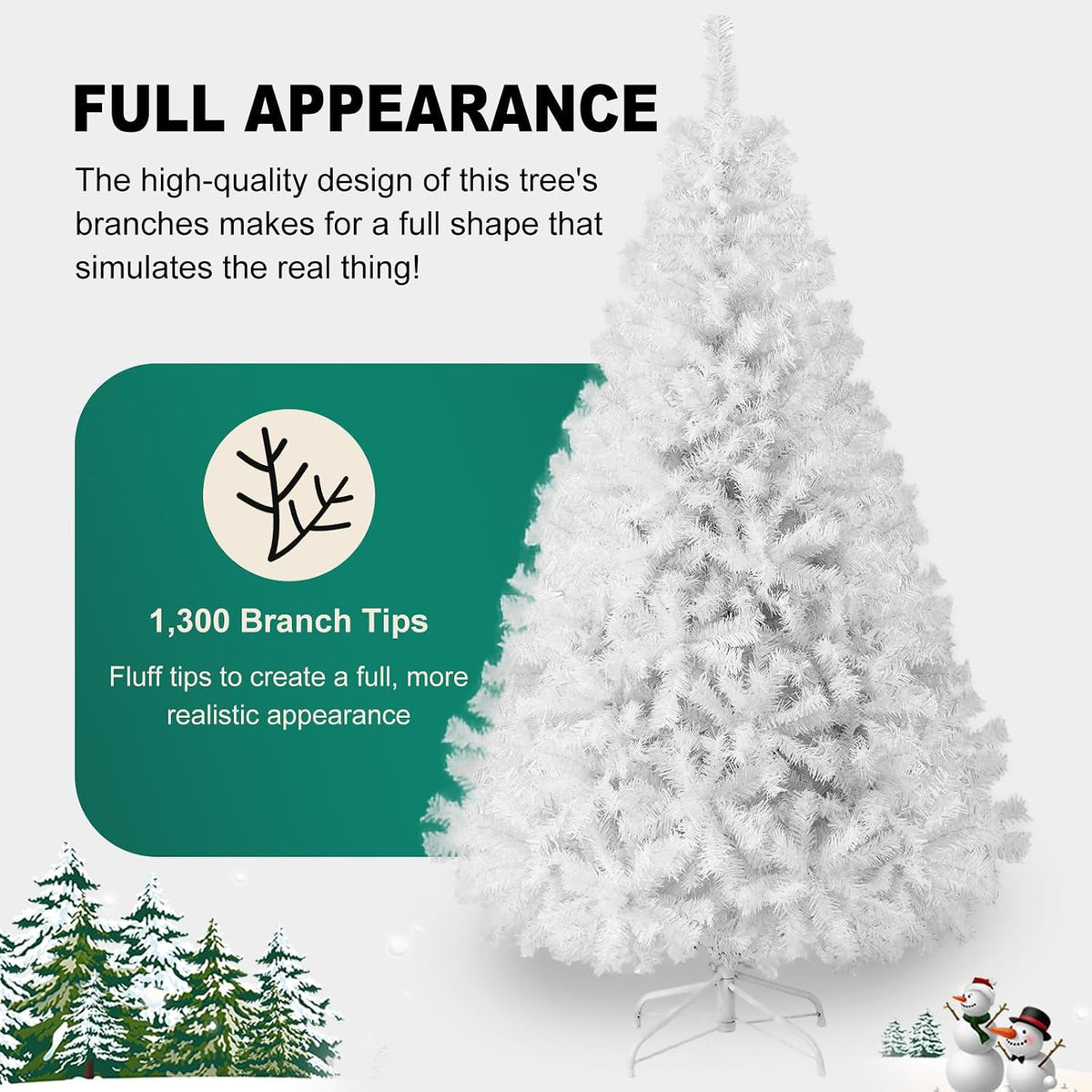 christmas tree 7ft/8ft artificial tree, foldable metal stand, close-up detail