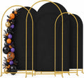 3 Pack Arch Backdrop Stand (4FT/5FT/6FT), Metal Arch Frame Stand with Cover