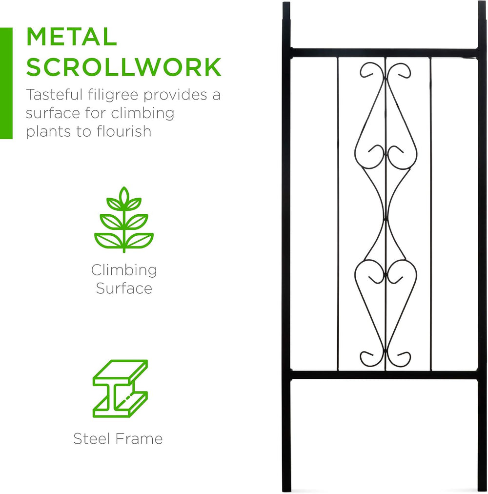 Best Choice Products 92in Steel Garden Arch Arbor Trellis for Outdoor, Yard, ...
