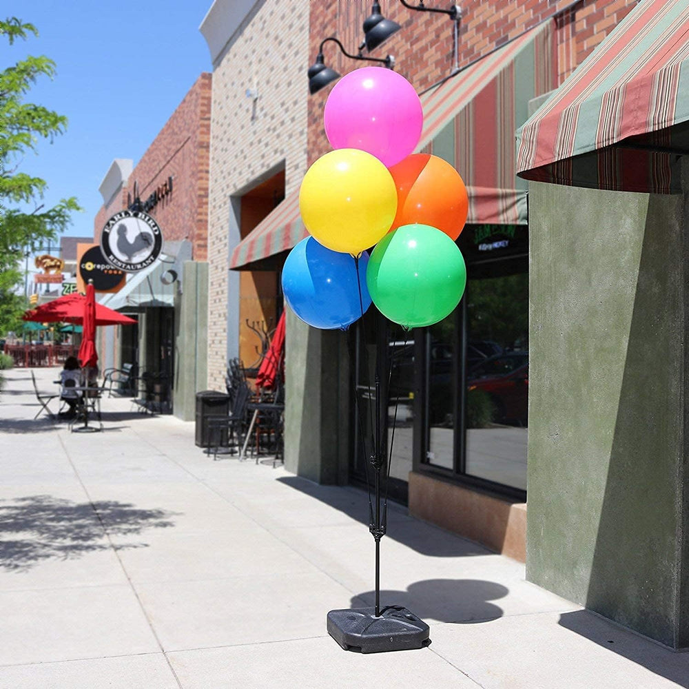 BalloonBobber - Weatherproof Reusable Paneled Balloon Cluster Pole Kit - Heli...