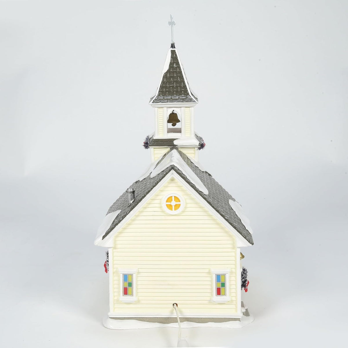 Department 56 Original Snow Village Holy Family Church Lit Building and Figurine Set, 10.63 Inch, Multicolor