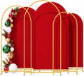 3 Pack Arch Backdrop Stand (4FT/5FT/6FT), Metal Arch Frame Stand with Cover