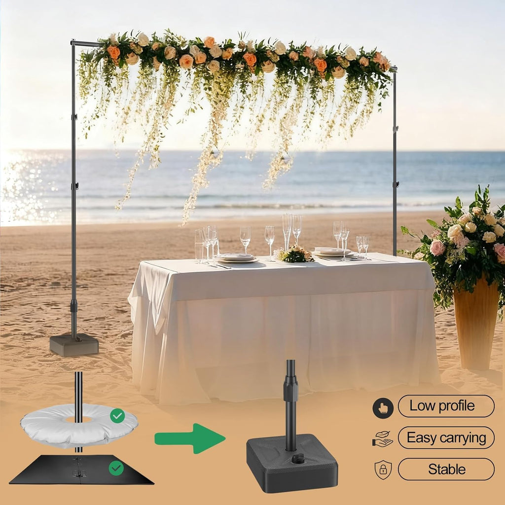 emart 10x7ft adjustable backdrop stand with heavy duty, close-up detail