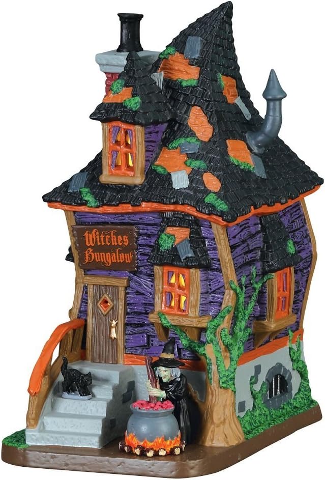 Lemax Witches Bungalow Lighted Building, #75183, Porcelain