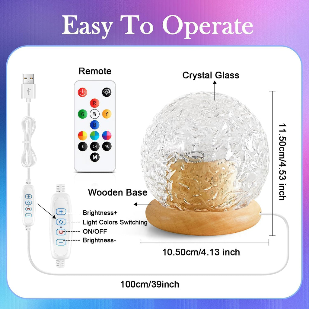 one fire ocean projector for bedroom,18-color led mood on a desk or shelf