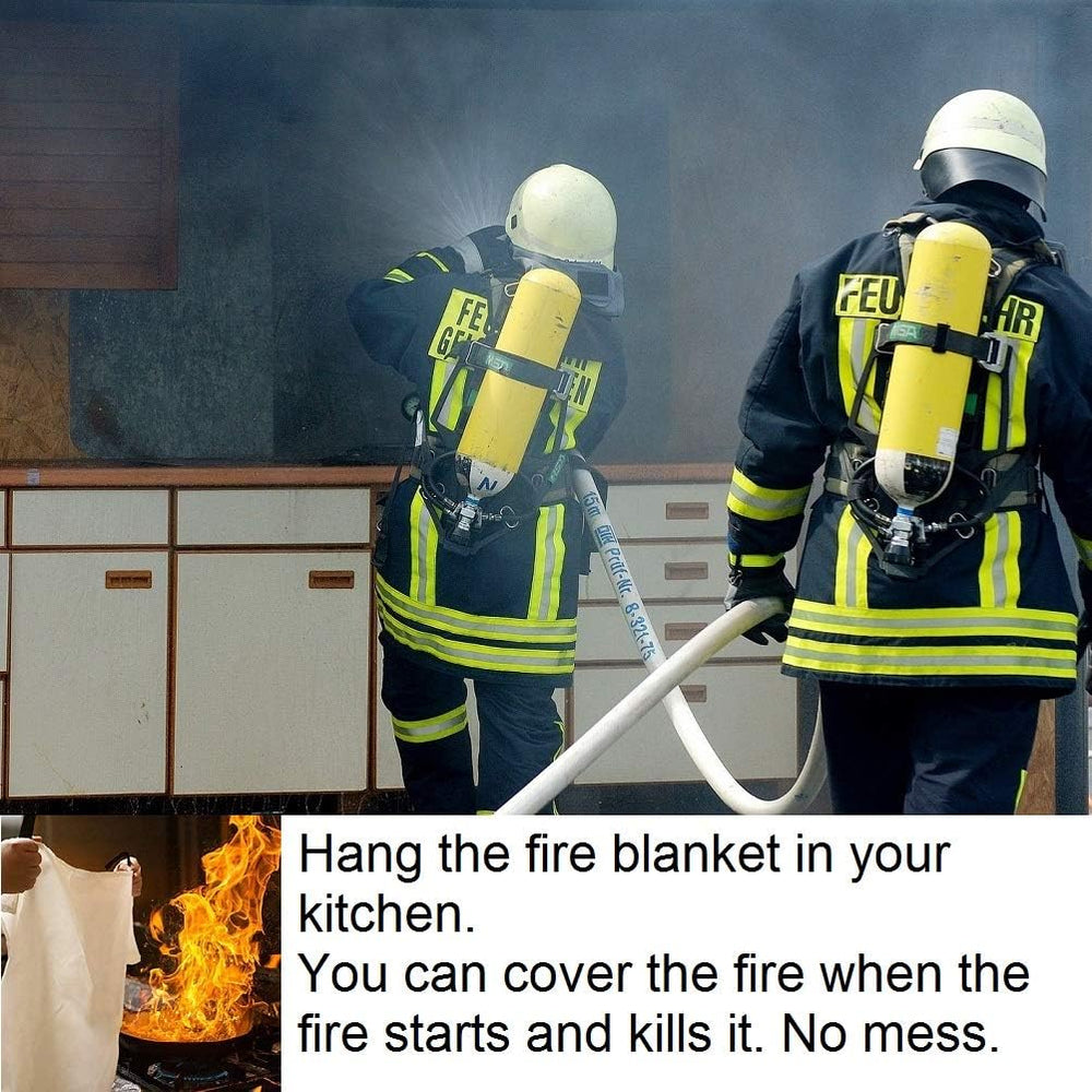 Leberna 5 Pack 39.9x39.3 Fire Blanket Fire Suppression Blanket | Fiberglass F...