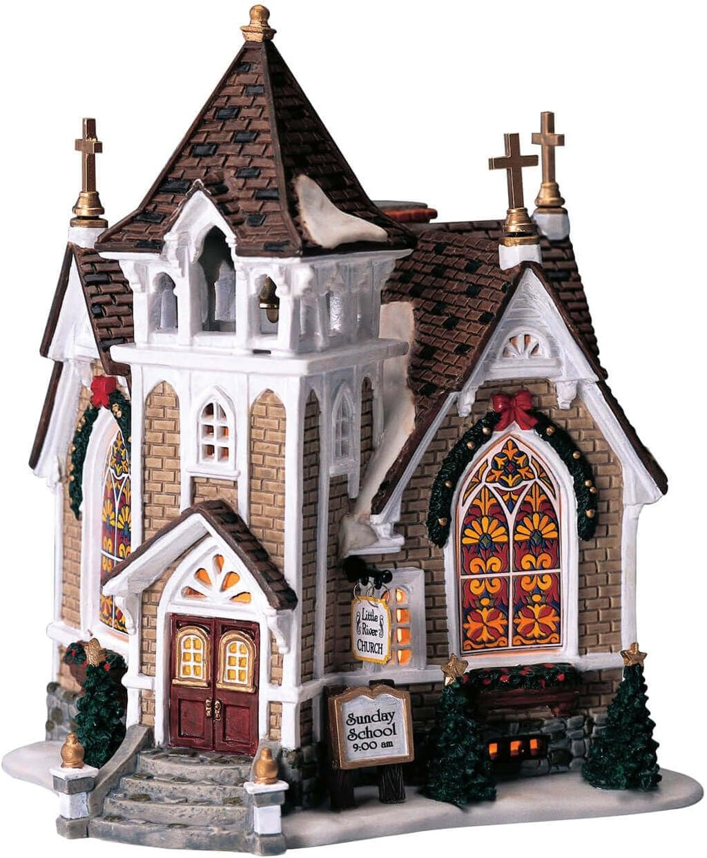 Lemax Christmas Village Little River Church Battery Operated Led - 45069