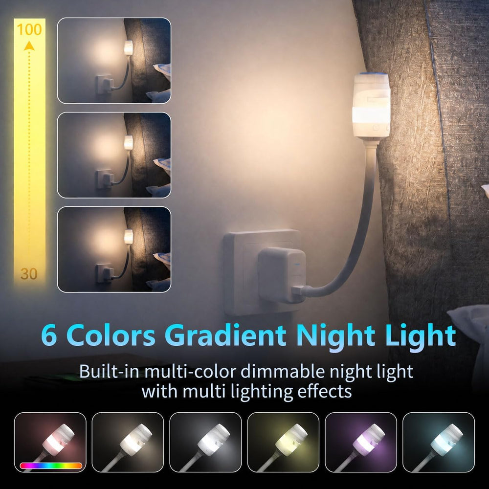 5D Holographic Night Light Projector, USB Plug and Play HD Star Projector