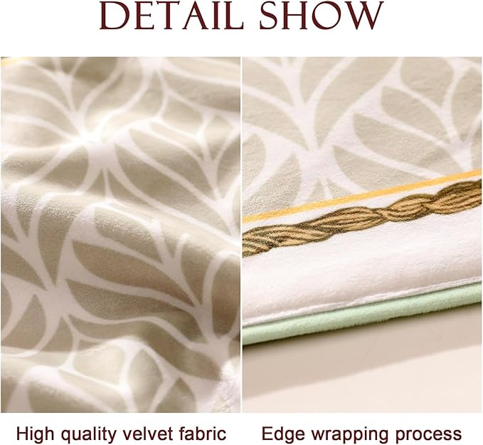 patdrea Designer Elegant French Floral Velvet Table Runner 87 Inch Long, Green with Orange Blossoms Pattern Table Mat, Decor for Kitchen Dining Coffee Table Cabinet Banquet Thanksgiving,12"*87"