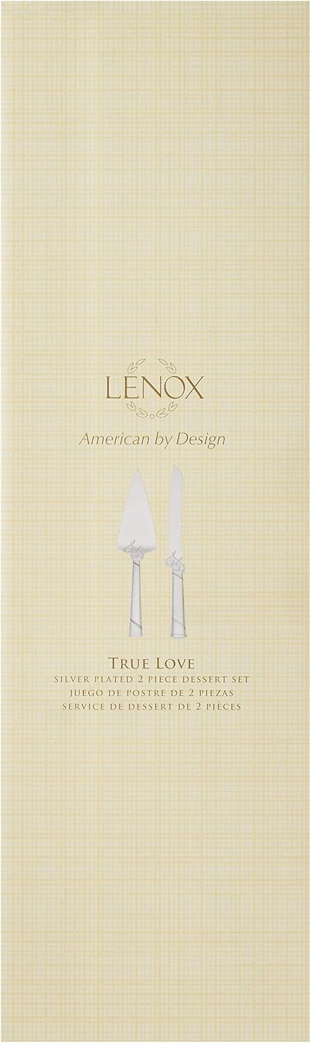 Lenox True Love Silverware Cake Knife & Server Dessert Set, 2-Piece