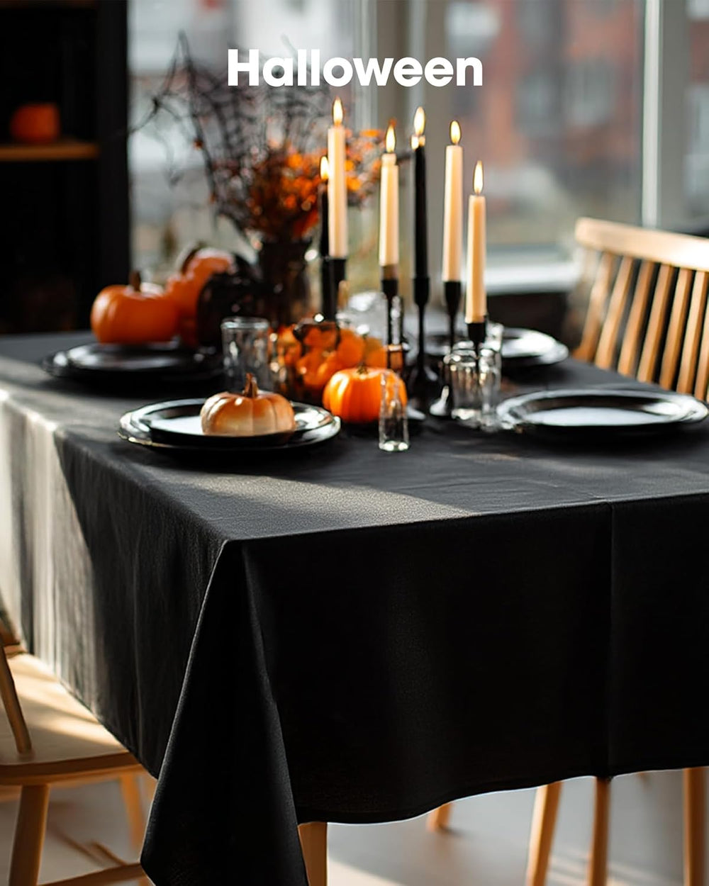 Pureegg Polyester Tablecloth 60" x 84" Reusable & Washable 12 P...