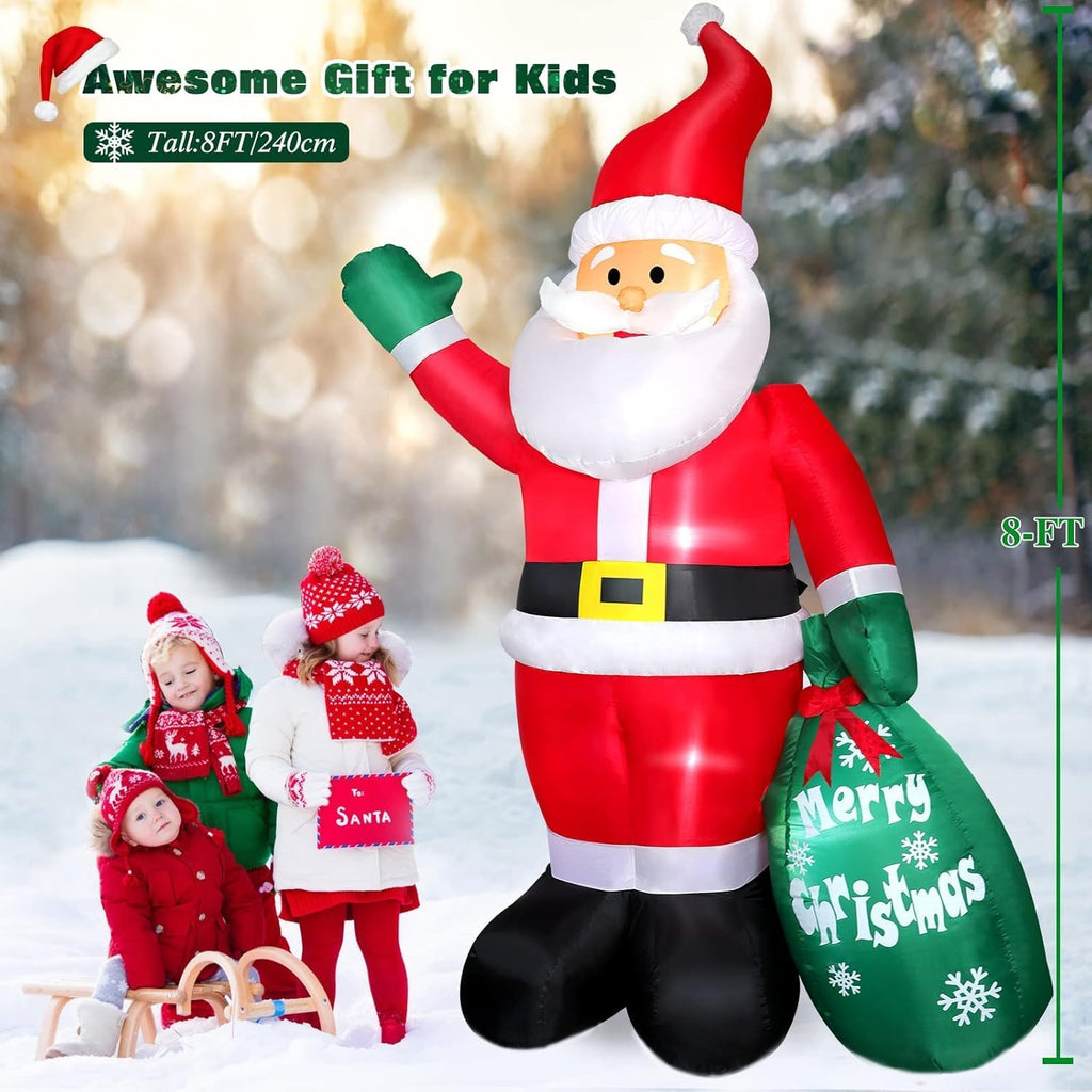 8 ft christmas inflatable santa claus outdoor decors, package contents