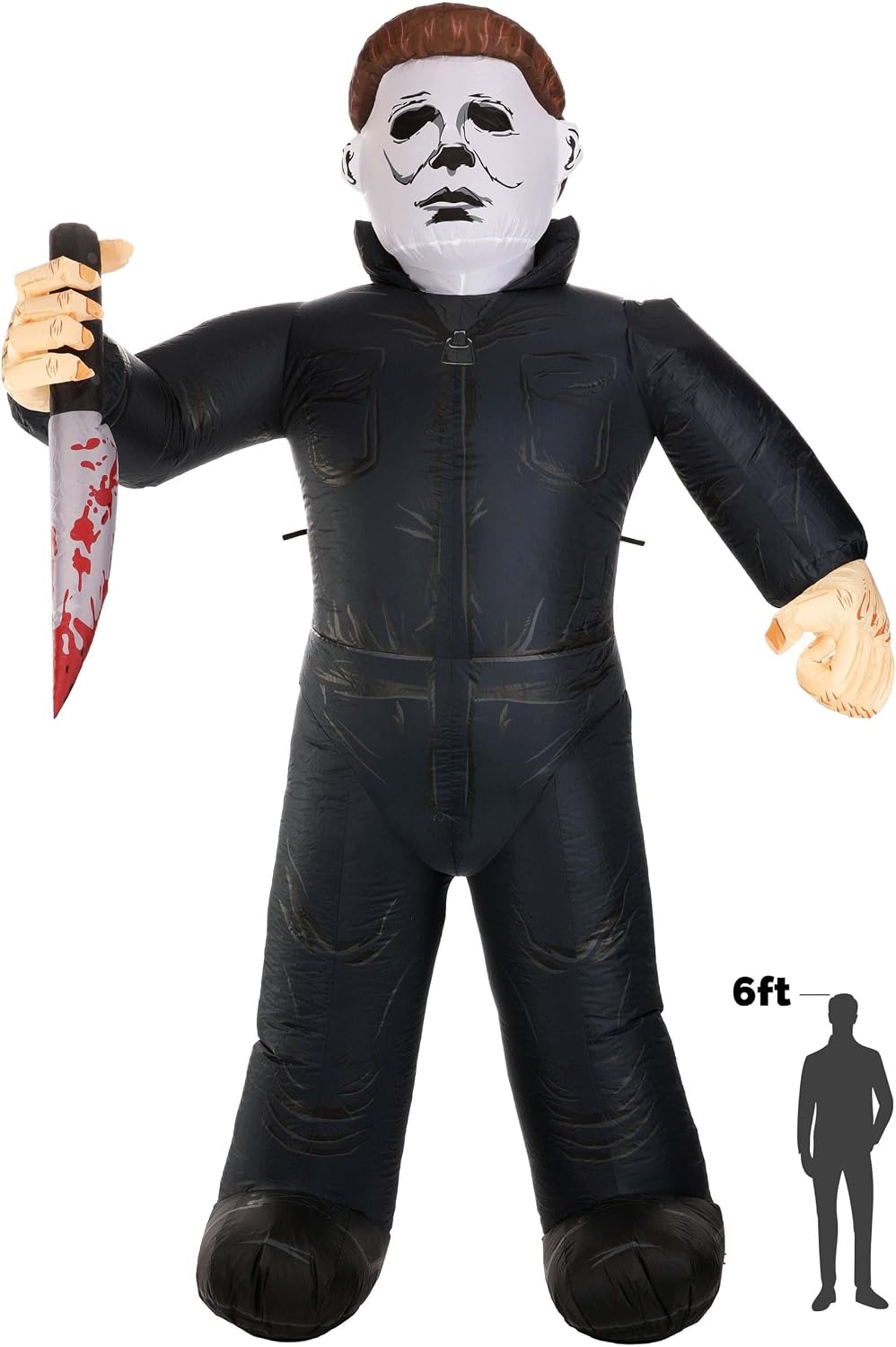 fun costumes 25 ft michael myers inflatable decoration showing dimensions