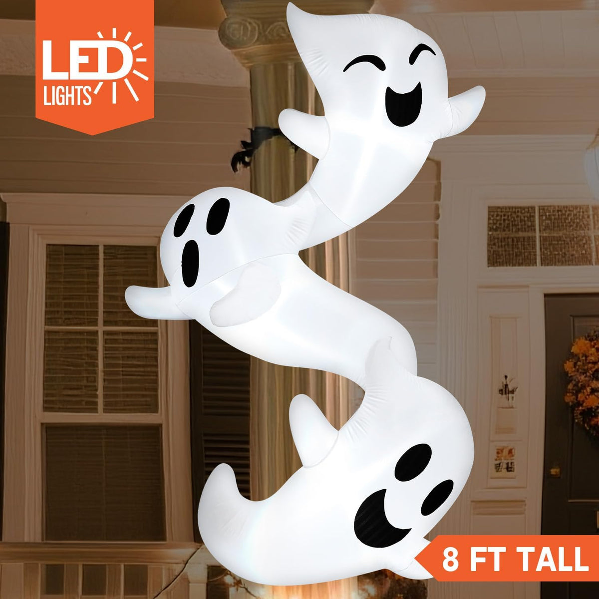 joyin 8ft tall halloween inflatables outdoor decorations, inflatable, close-up detail