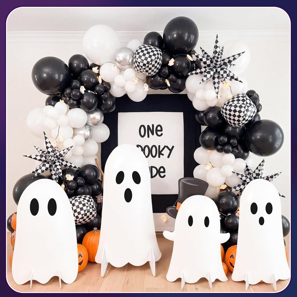 4 Pcs Halloween Ghost Cardboard Cutouts Large 27.56'' Ghost Decor