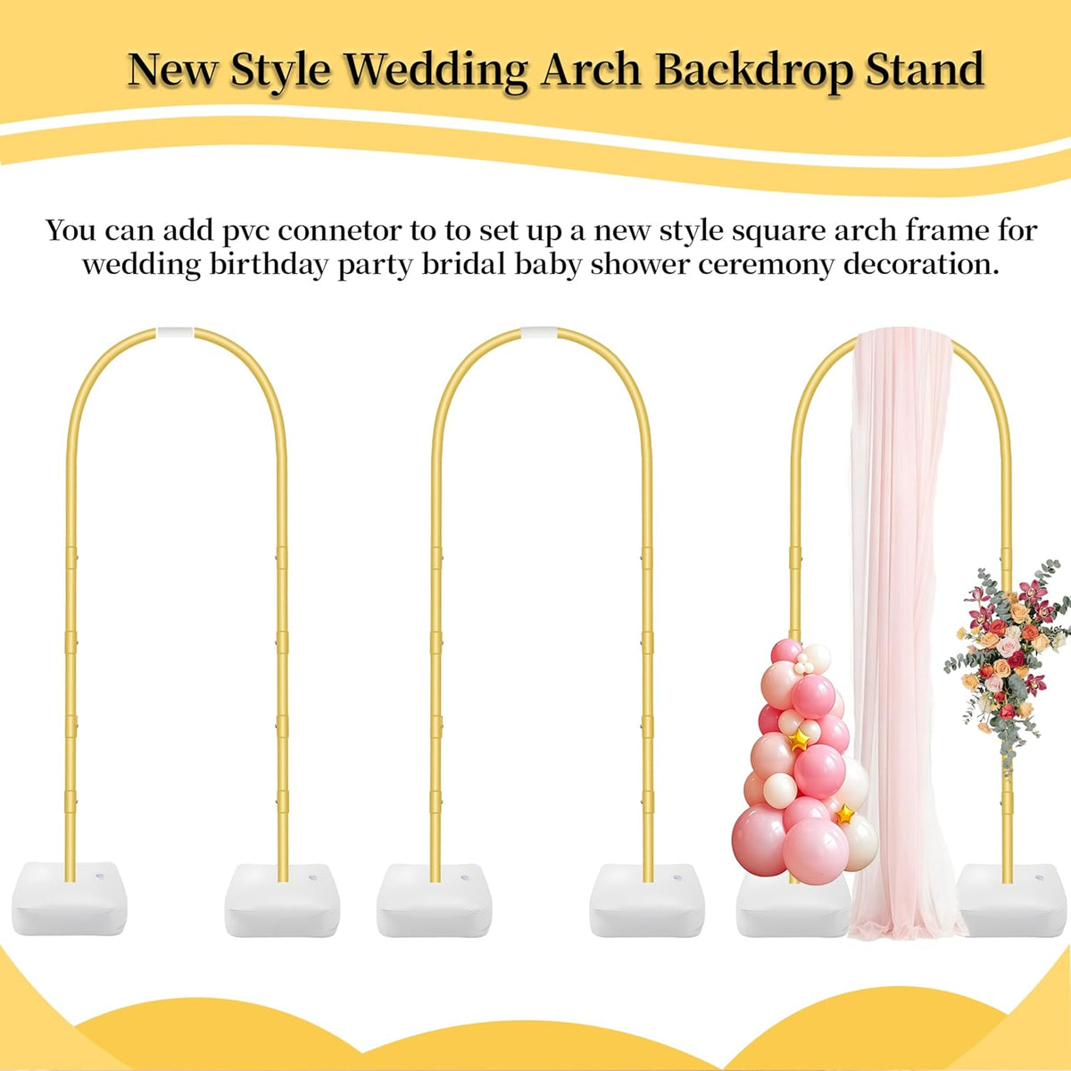 Balloon Arch Kit,Adjustable 8.2FT & 6FT Half Balloon Arch Stand