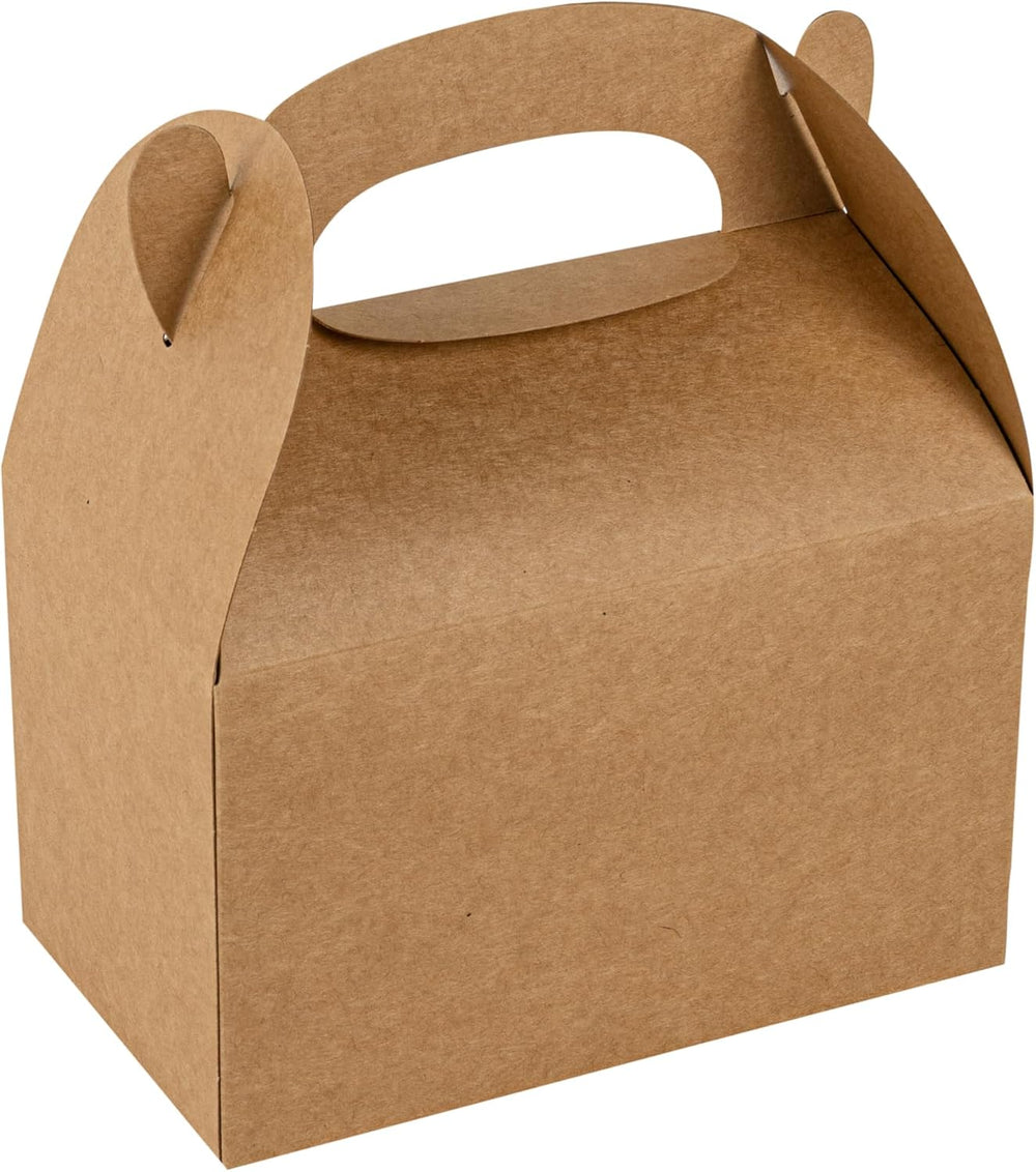 Restaurantware Kraft Paper Gable Boxes, 6 x 3 1/2 x 3 1/2 In, 100 Ct
