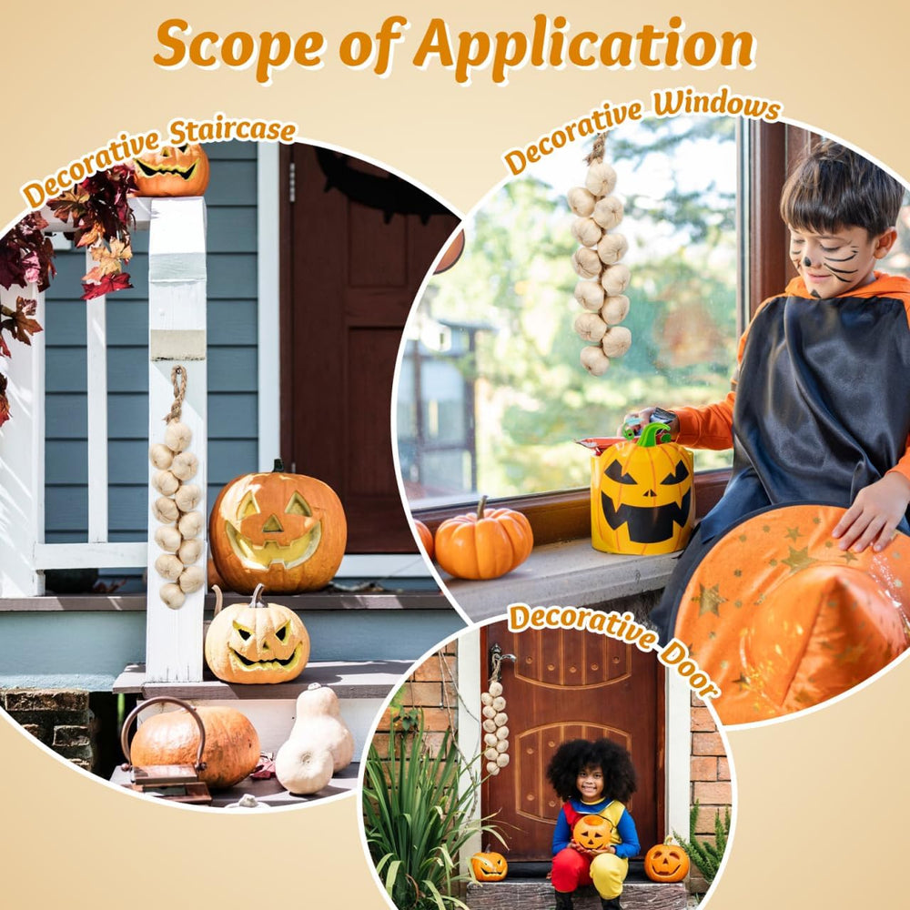 Cabilock 1 pc Halloween Artificial Garlic String, Simulation Artificial Lifel...