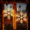 Christmas Window Snowflake Hanging Lights, Warm White, 13 in, 2 Pack