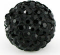 RUBYCA Pave Czech Crystal Disco Ball Clay Beads fit Shamballa Jewelry (100pcs, 12mm, JB Black)