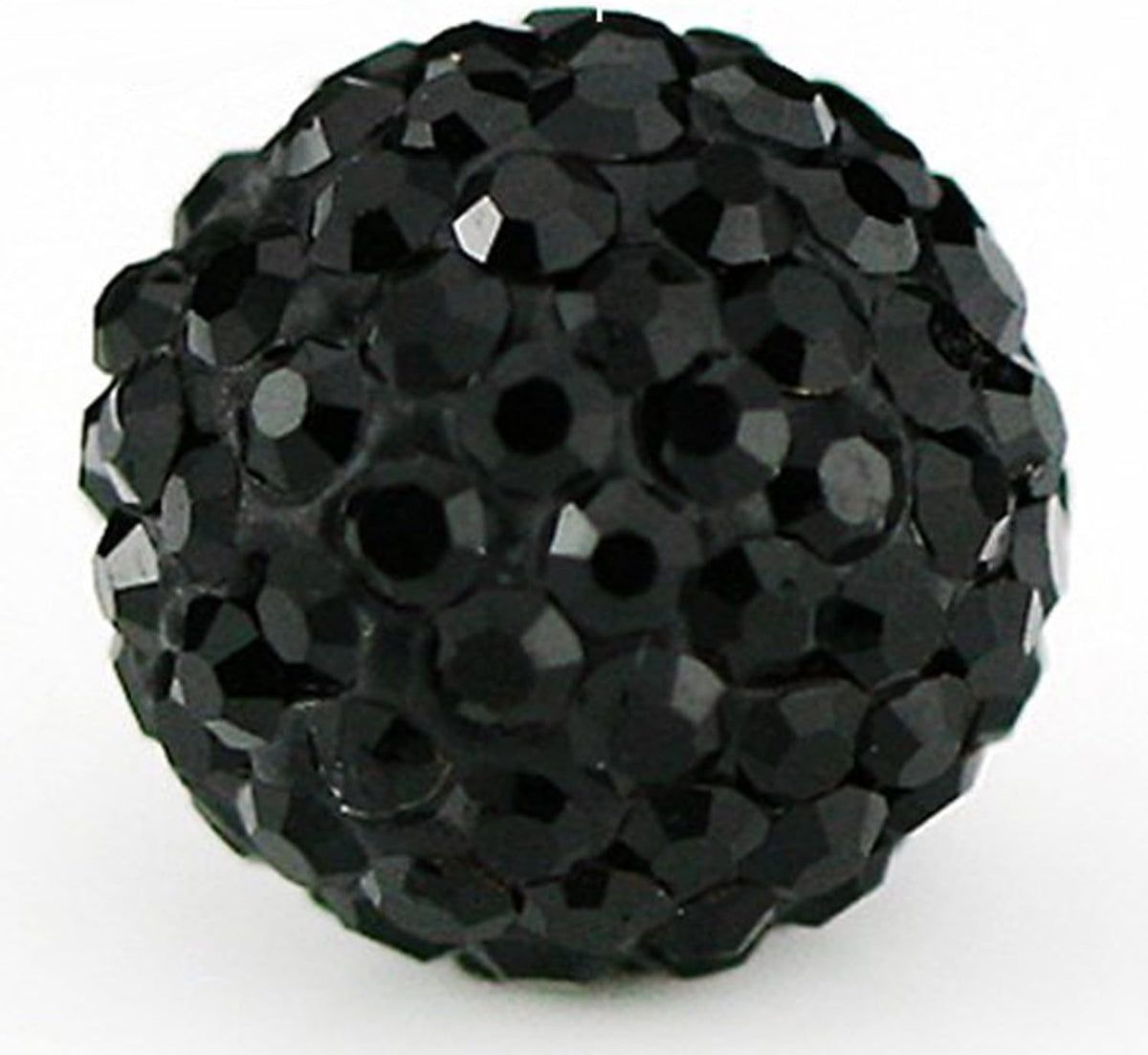 RUBYCA Pave Czech Crystal Disco Ball Clay Beads fit Shamballa Jewelry (100pcs, 8mm, JB Black)