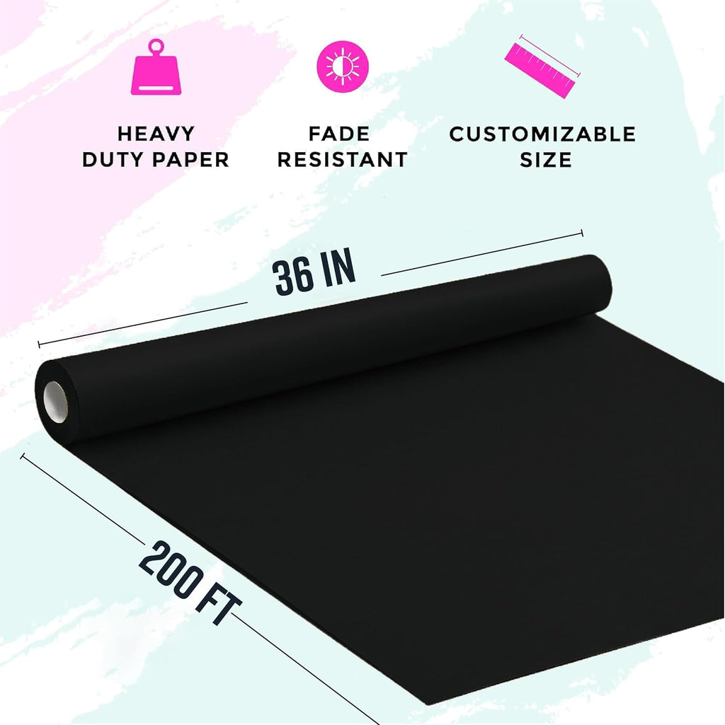 bryco goods 36” x 2400” (200’) black kraft shown in use