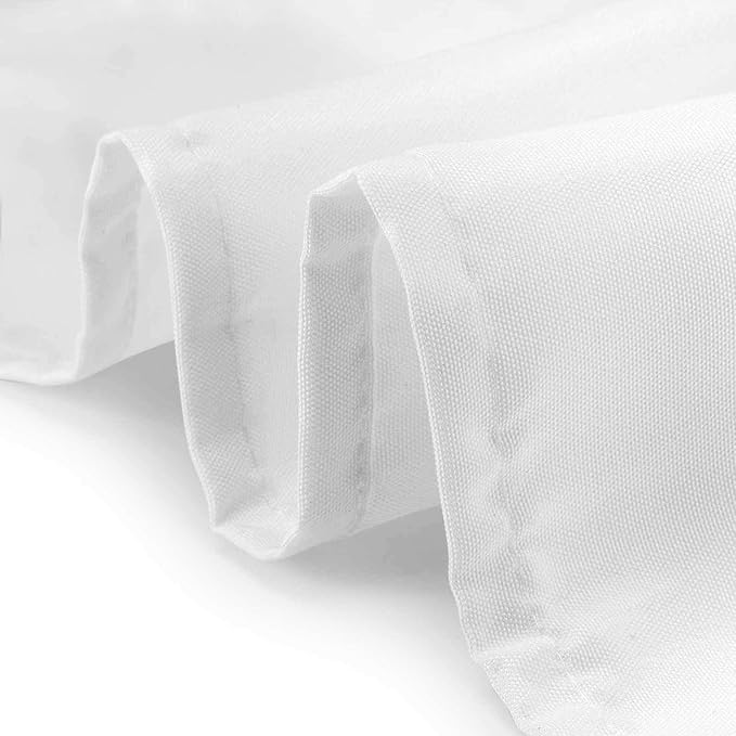 Lann's Linens - 10 Premium 60" x 126" Tablecloths for Wedding/Banquet/Restaurant - Rectangular Polyester Fabric Table Cloths - White (10 Pack)