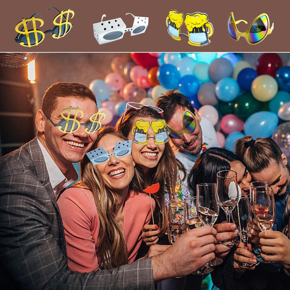 16 Pack Funny Sunglasses Novelty Party Glassses Masks for Adults Cool Shaped ...