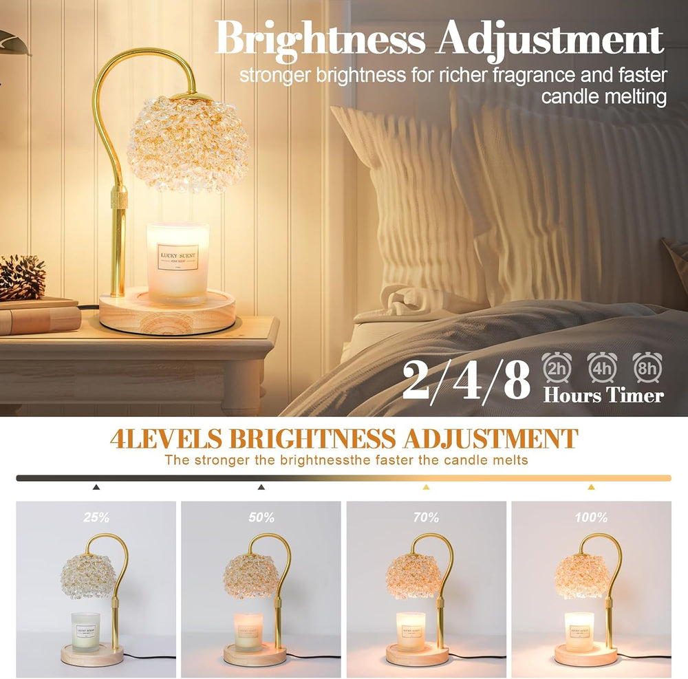 Hisummer Candle Warmer Lamp with Timer, Dimmable Candle Lamp Warmer with 312 ...