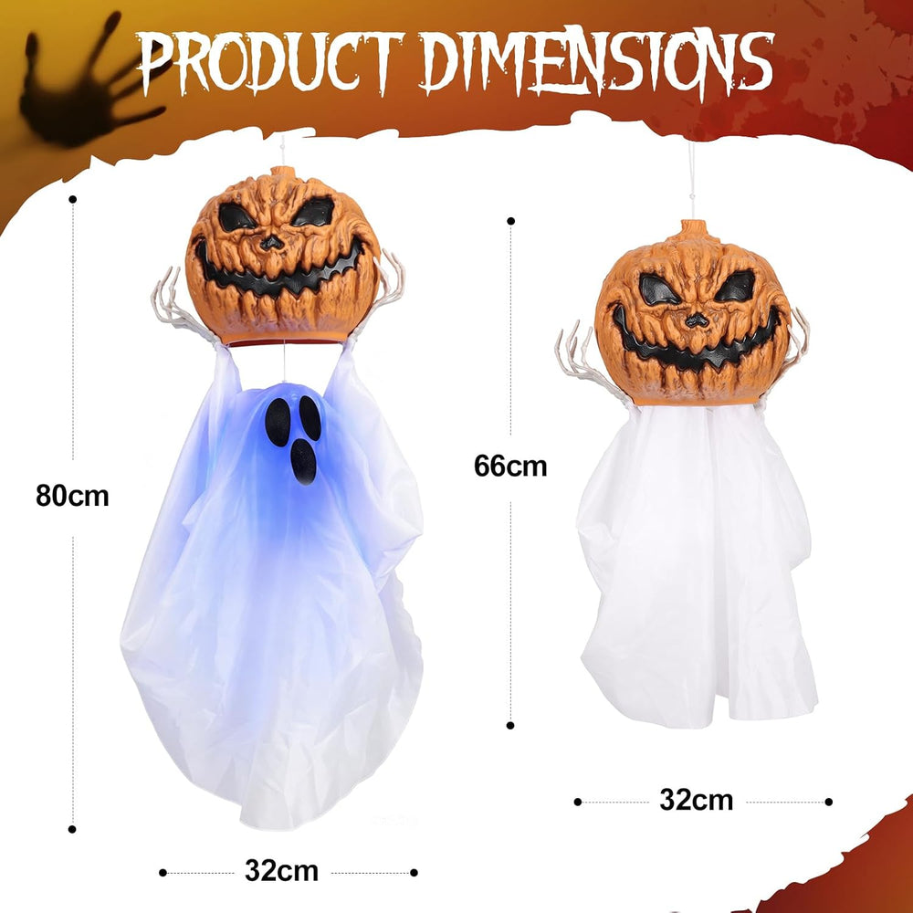 Halloween Hanging Ghost, Halloween Decor Outdoor, Sound & Moving