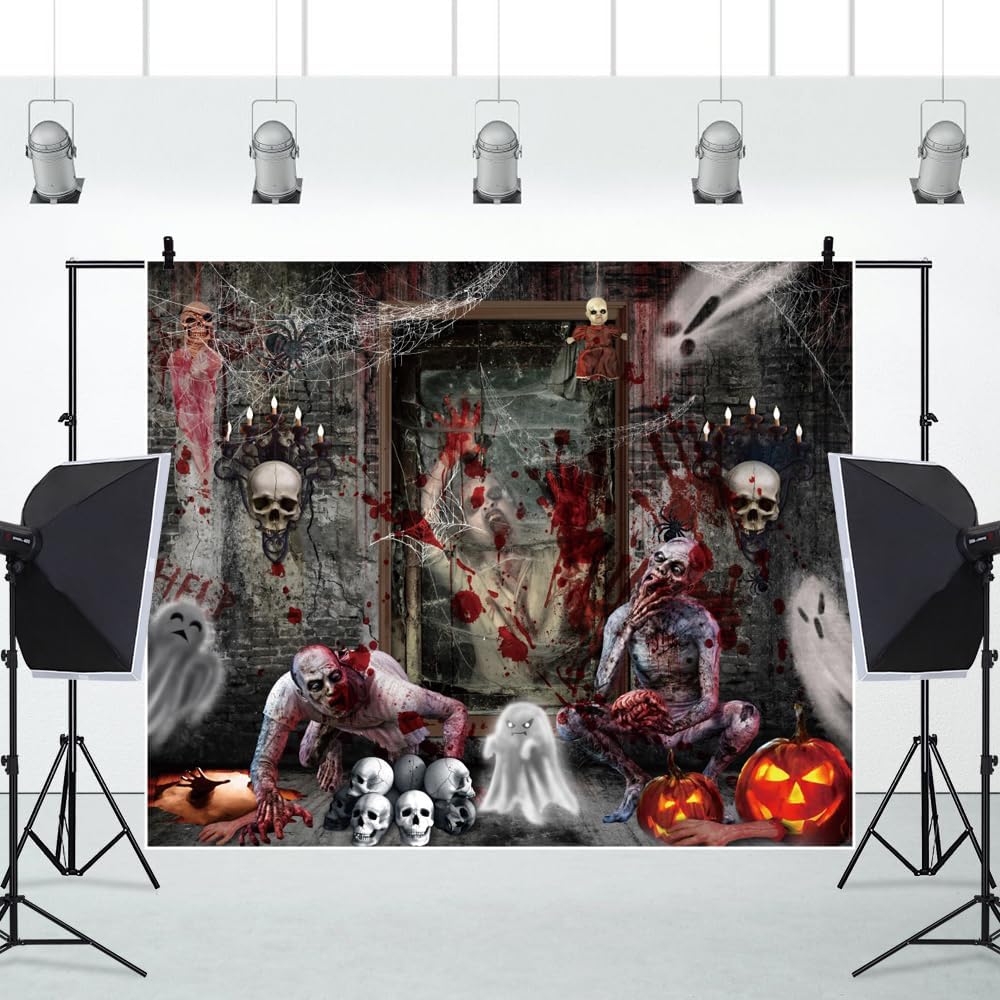 Halloween Backdrop for Photography 10x8ft Horror Party Decorations