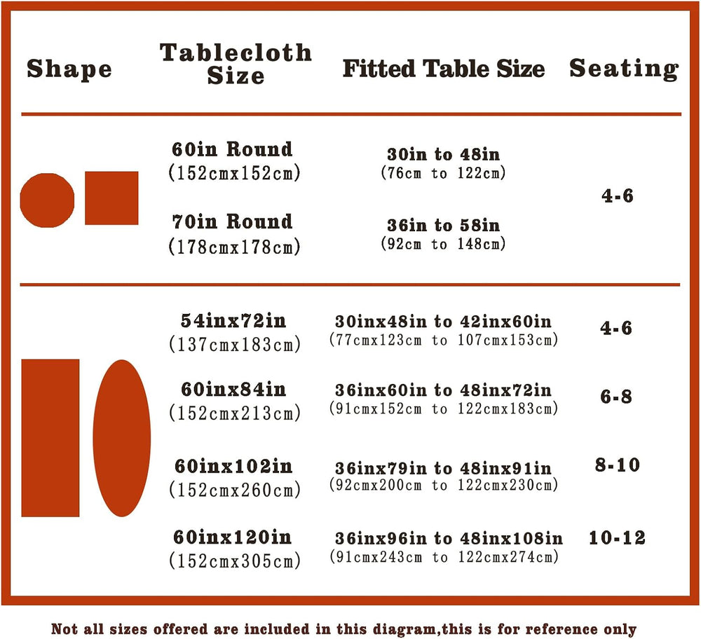 60"X120" Fall Thanksgiving Tablecloth, Water Resistant 140g Fabric ...