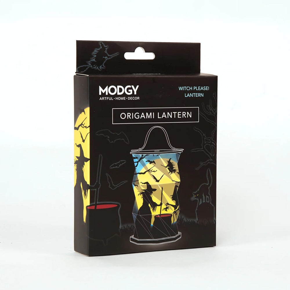 Witch Please! Origami Lantern, Rechargeable LED Decorative Paper Lantern