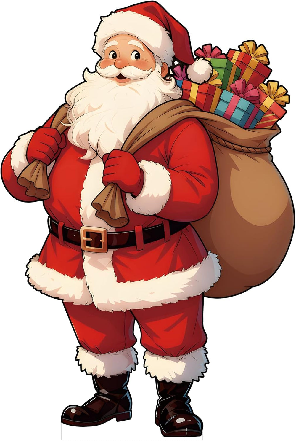 Xmas Cardboard Cutout Standup Santa Claus, 5FT, Party Photo Prop