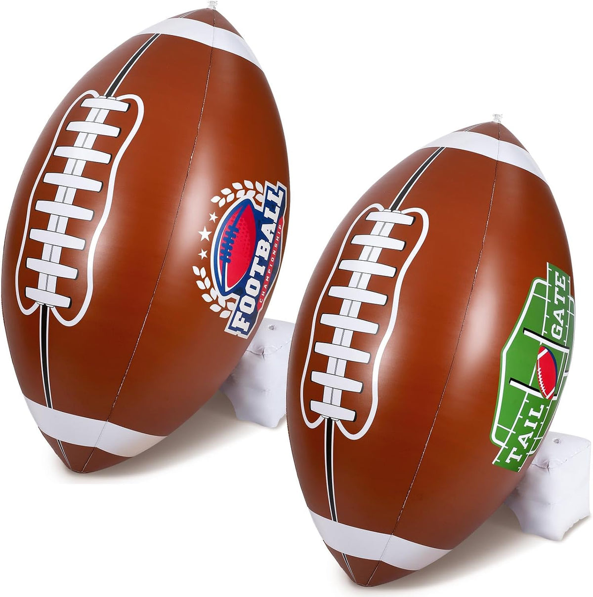 bencailor 2 pcs giant inflatable football party decoration on a desk or shelf
