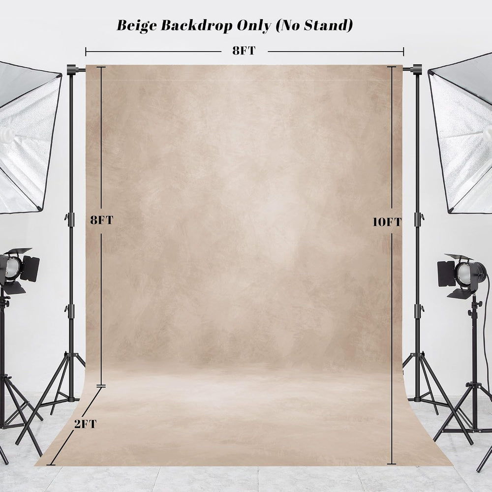 Abstract Photography Backdrop for Photoshoot 8x10ft, Beige,No Stand