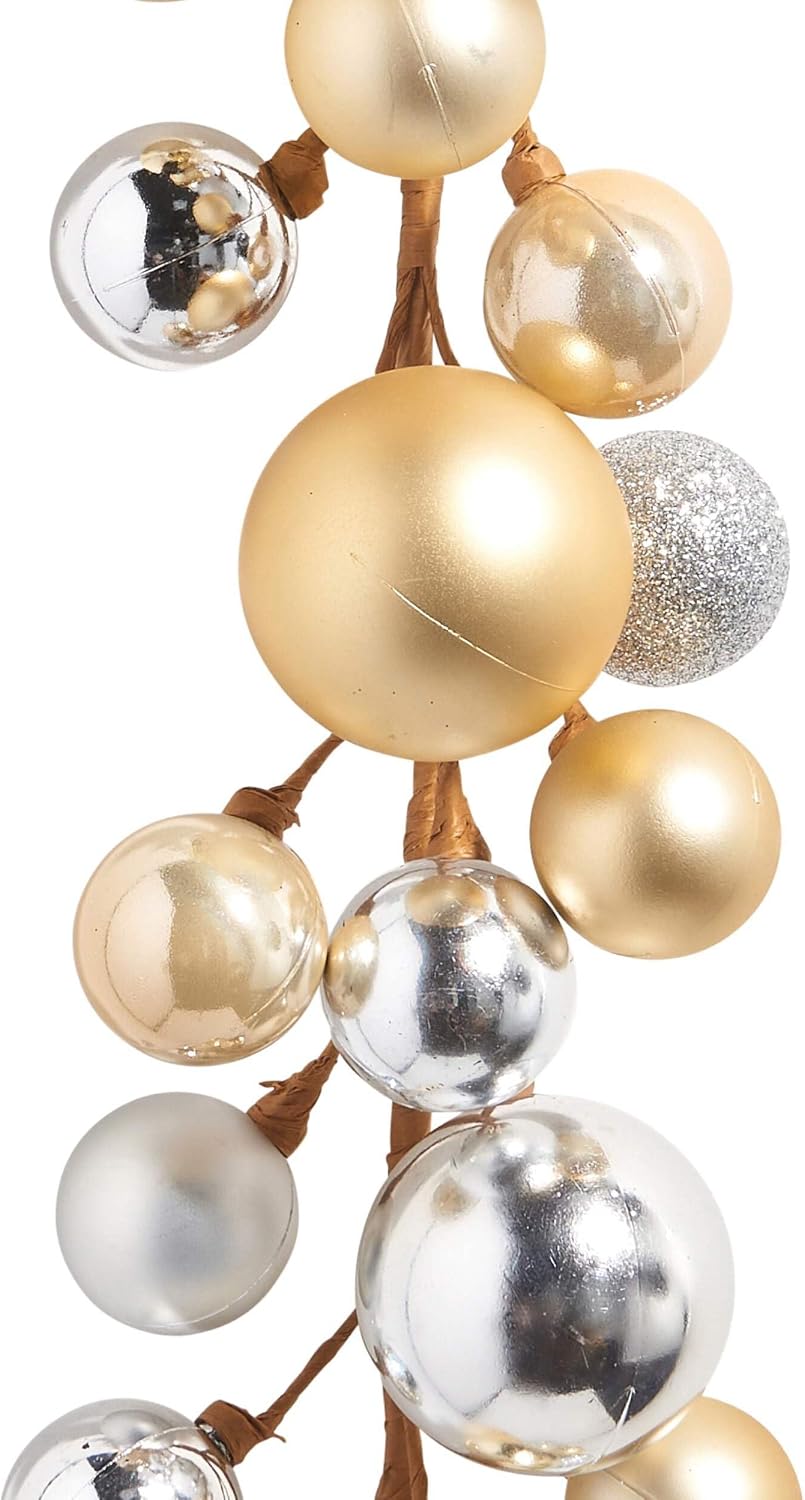 RAZ Imports - 4' Red Plastic Christmas Ball Garland