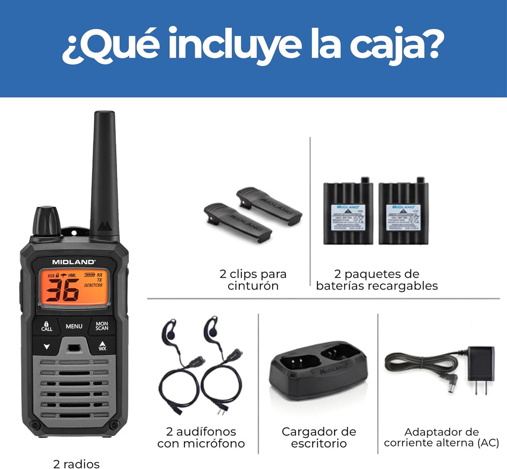 Midland T290VP4 High-Powered GMRS Two-Way Radios