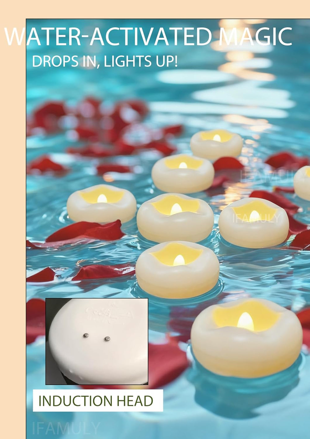 Floating Candles 36PCs 2.3in Flameless LED 200+ Hour for Centerpieces