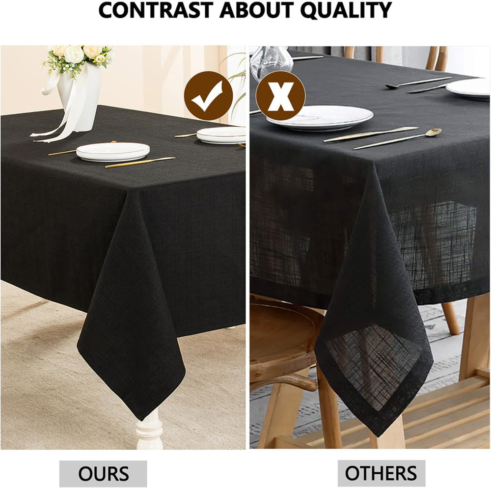 Table Cloth Rectangle Table Cover 118"x57" Black Tablecloths