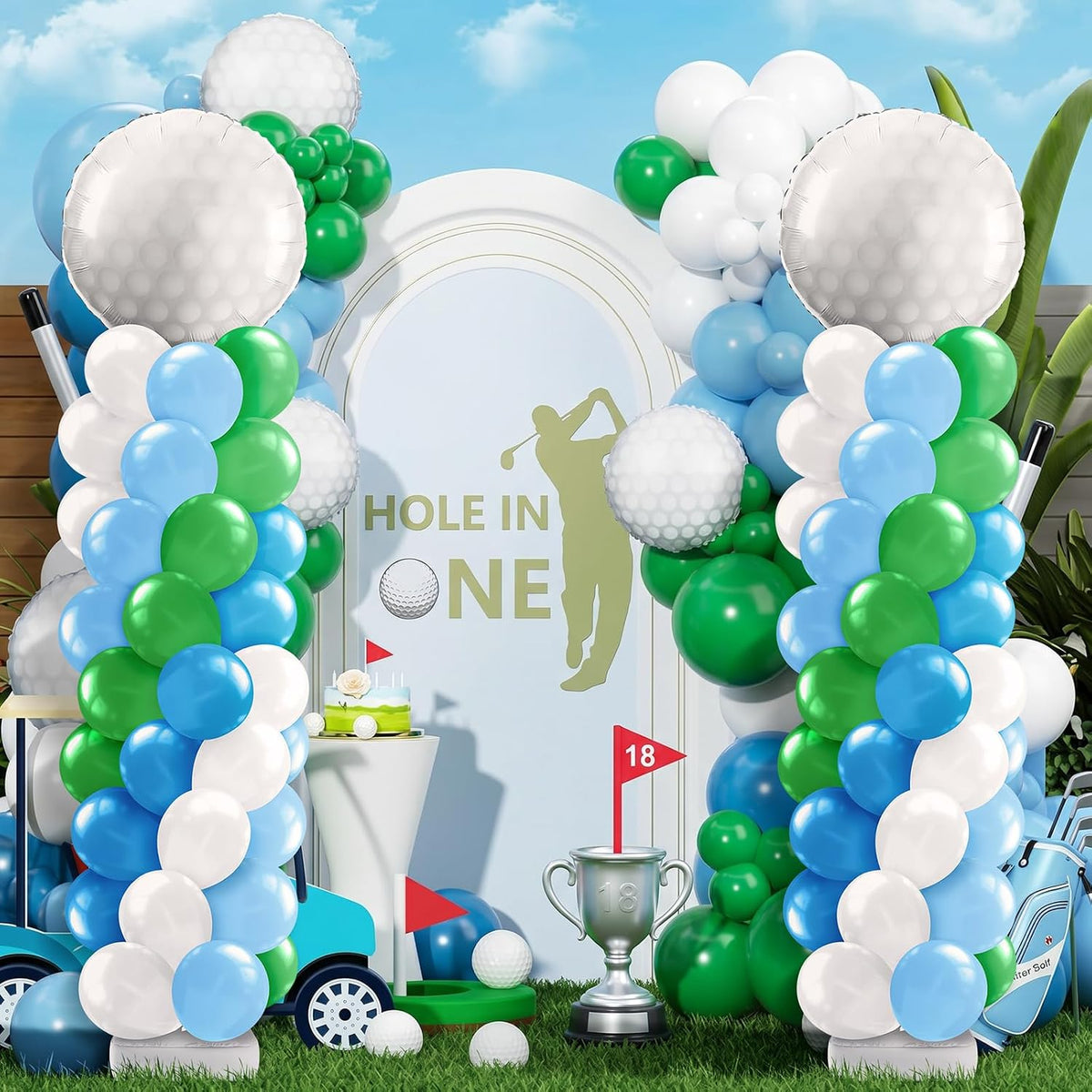 Kasyat 2 Sets Golf Balloon Column Stand Kit