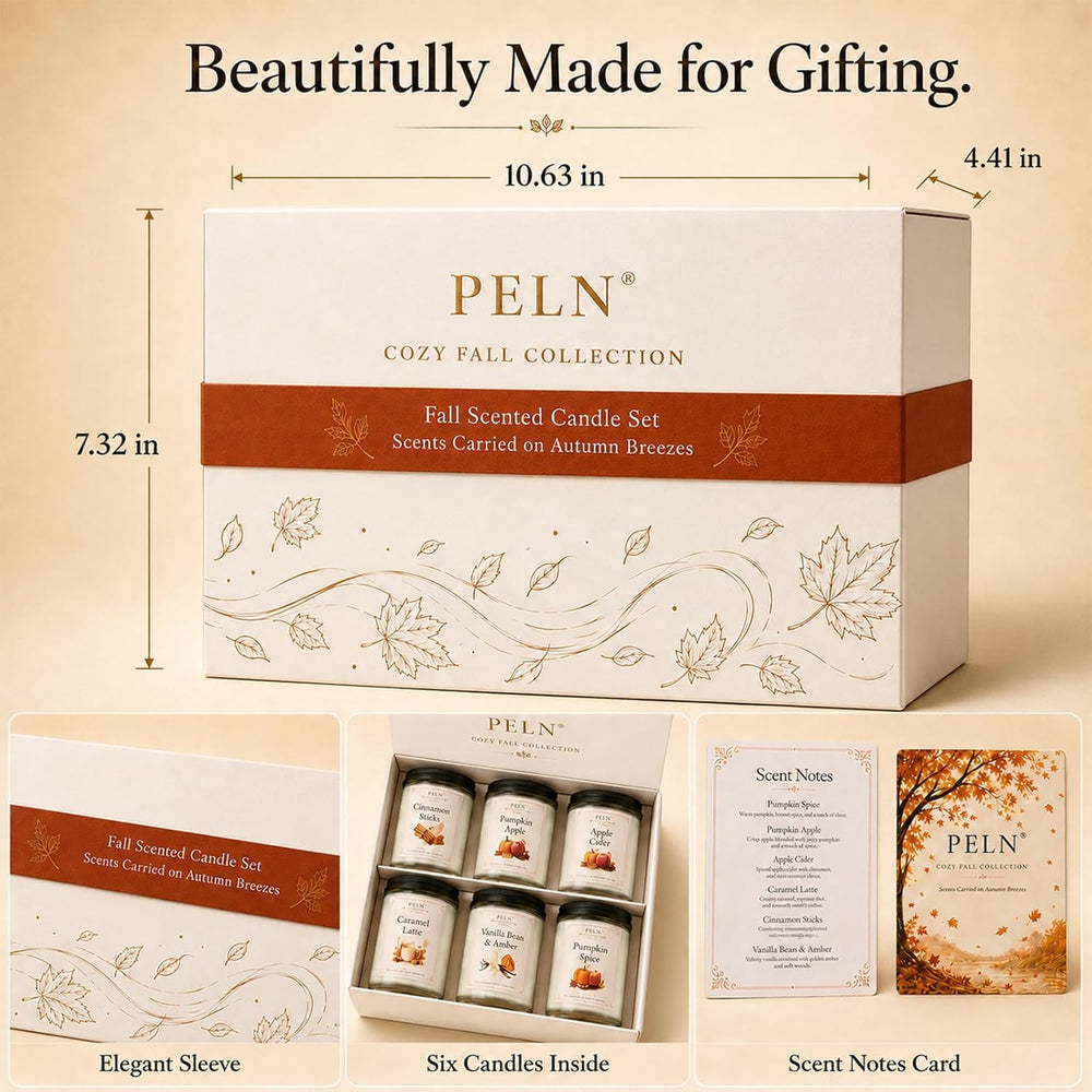 Fall Candles, 6 Pack Fall Scented Candles for Home, Autumn Gift Set