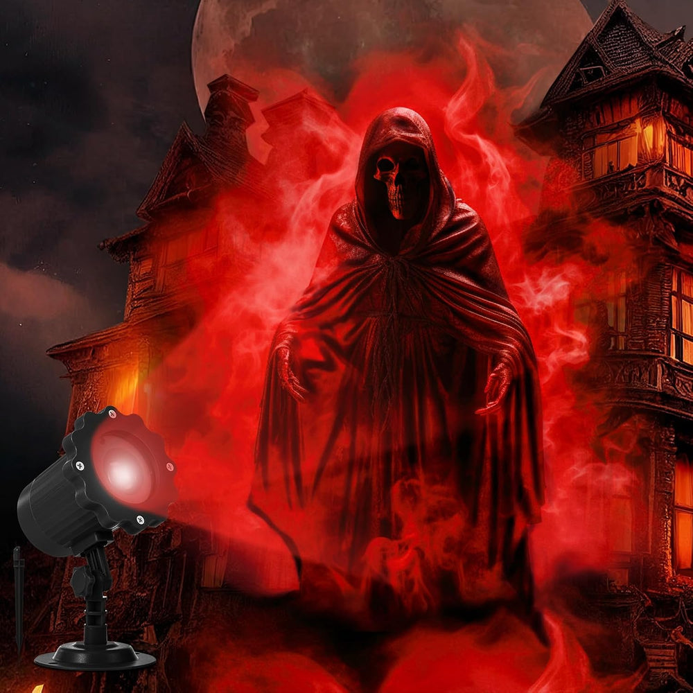 Treela Halloween Ghost Projector Light Outdoor Decoration, Red, Dynamic