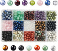 750pcs 6mm Natural Stone Beads Crystal Bracelet Jewelry Making Kit,15C